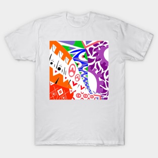 stream flow of patterns in mexican ecopop style scarf T-Shirt